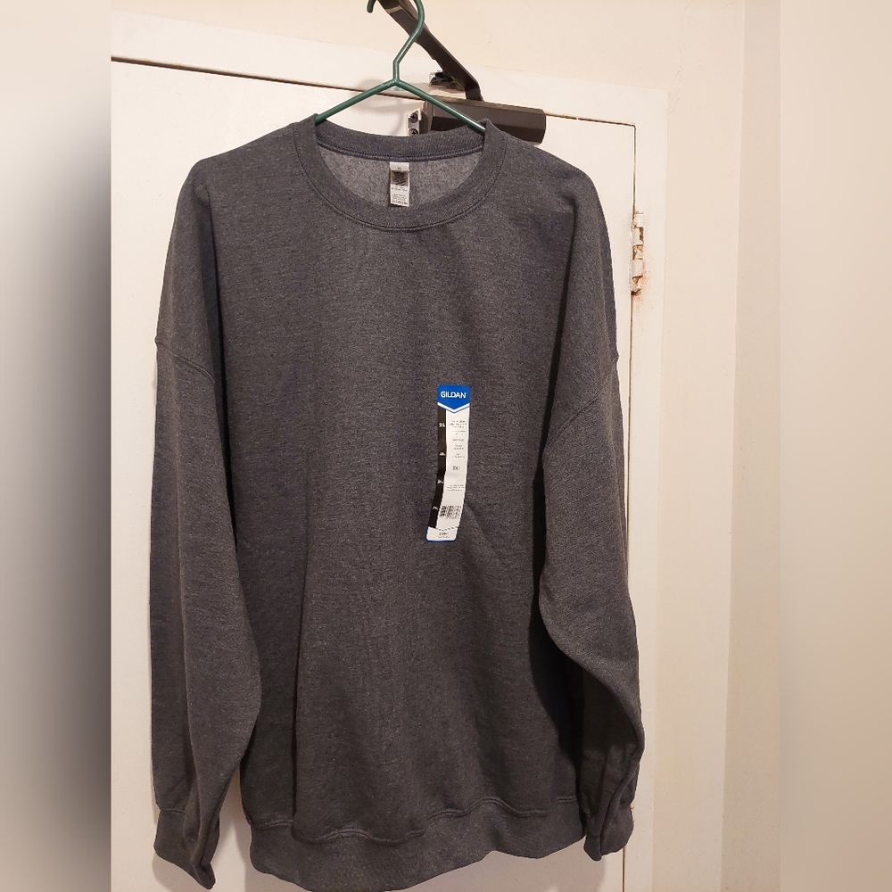 Gildan Grey 3XL Heavy Blend Adult Crewneck Sweatshirt